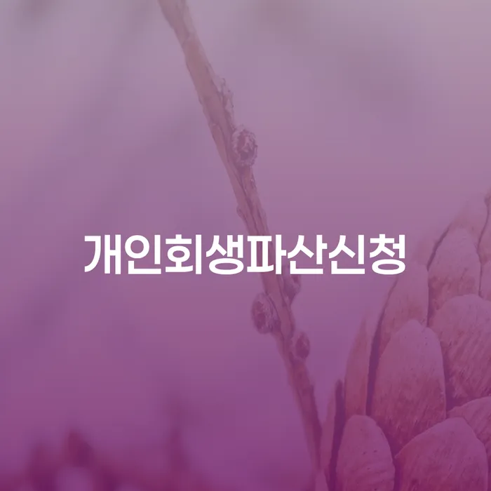 개인회생 개인회생으로 해결방법 체크리스트