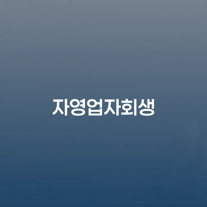 대전 개인사업자회생 빚갚는 방법 정해지는