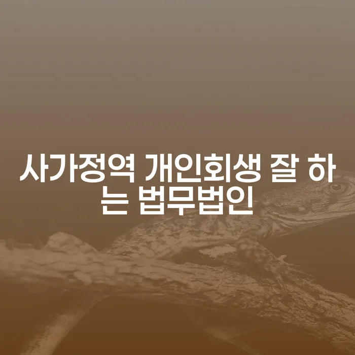 사가정역 개인회생 잘 하는 법무법인
