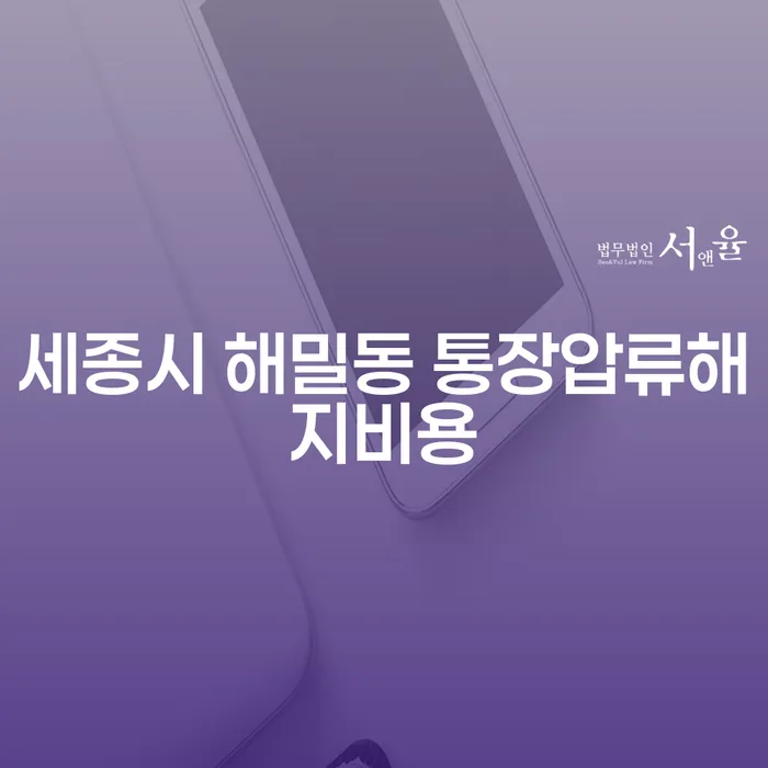 세종시 해밀동 통장압류해지비용, 과연 어떻게 해결할 수 있을까요?
