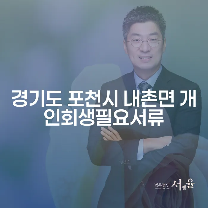 경기도 포천시 내촌면 개인회생을 위한 필수 서류와 절차는 무엇일까요?
